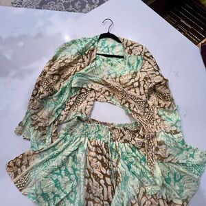 Vintage Boho Patterned Two-Piece Outfit
